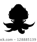 Waratah flower silhouette illustration 128885139