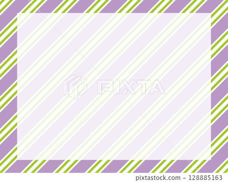 Striped frame, white space, purple, green 128885163