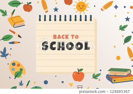 School Supplies Back to School Note 128885367