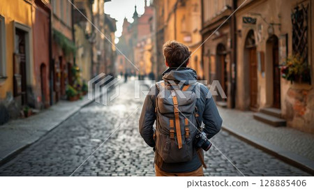 背包客獨自在歐洲旅行 128885406