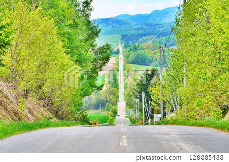 Roller coaster path Roller coaster path 128885488