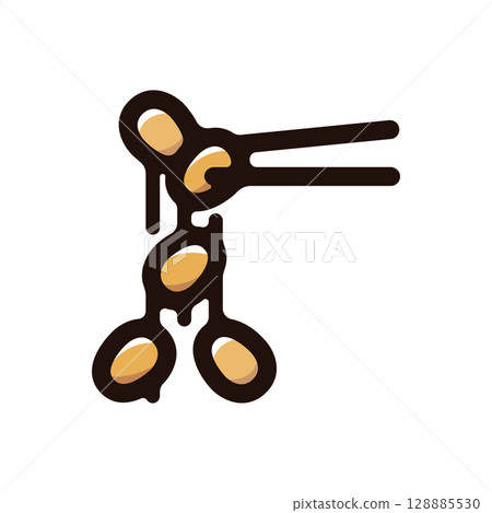 Natto illustration icon (Japanese food, food and drink menu material) 128885530