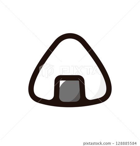 Onigiri illustration icon (Japanese food, food and drink menu material) 128885584