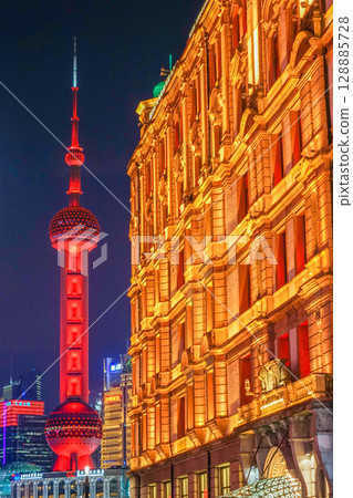 上海新年亮燈儀式 128885728