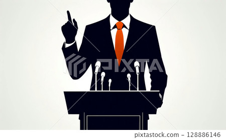 政黨選舉海報風格的插圖 128886146