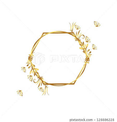 Wedding golden frame free vector illustration Wedding golden frame free vector illustration 128886228