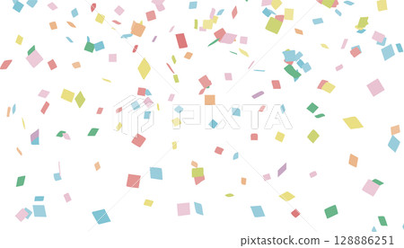 Vector illustration with pastel colored confetti 128886251