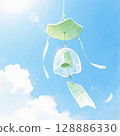 夏天藍天和風鈴 128886330