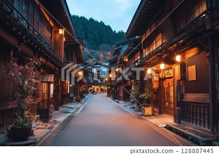日本復古風景 128887445