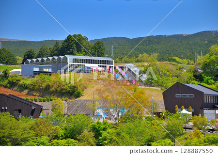 Chubu region, Mishima Skywalk, Suspension Bridge Gate building and Sky Garden view, Mishima City, Shizuoka Prefecture (1) 128887550