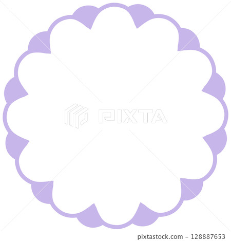 A light purple fluffy flower-like frame 128887653