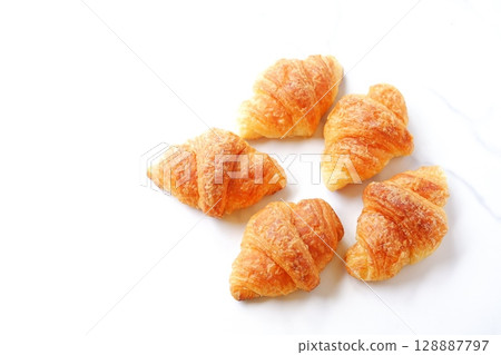 Croissants - Freshly baked croissants for breakfast Croissants - Freshly baked croissants for breakfast 128887797