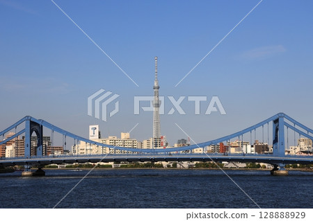 Sumida River Cruise, Kiyosu Bridge and Tokyo Sky Tree [Chuo-ku, Tokyo-Koto-ku] 128888929