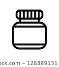 Paint bottle icon, school Office supply 128889131