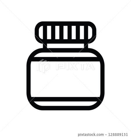 Paint bottle icon, school Office supply 128889131