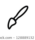 Paintbrush icon, painting icon, drawing tool. Art supplies 128889132