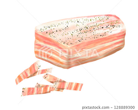 培根手繪插圖 培根手繪插圖 128889300
