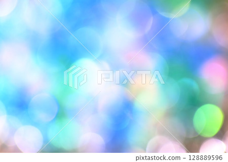 Sparkling, cool-toned bokeh 128889596