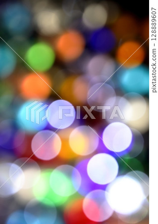 Sparkling, colorful circular bokeh [ball bokeh] 128889607