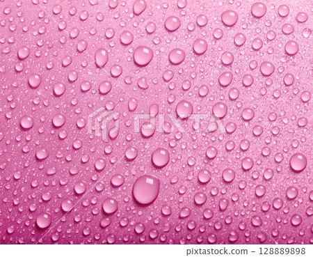 水滴與防水車罩(粉紅色)的圖像素材 水滴與防水車罩(粉紅色)的圖像素材 128889898