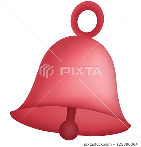 Christmas bell decorations hand drawn illustration Christmas bell decorations hand drawn illustration 128890064