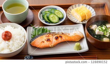 健康日式早餐 128890152