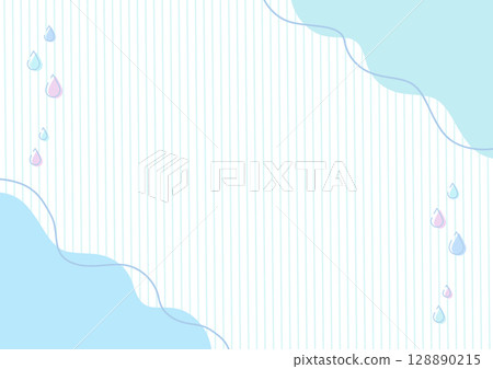 Light blue wave and drops vector illustration Light blue wave and drops vector illustration 128890215