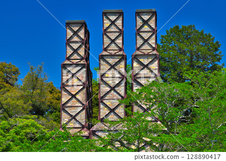 Chubu region, Nirayama Reverberatory Furnace, Meiji era industrial revolution heritage of Japan, image of the Reverberatory Furnace, Izunokuni City, Shizuoka Prefecture (2) 128890417