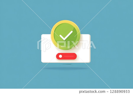 Success notification popup 128890933
