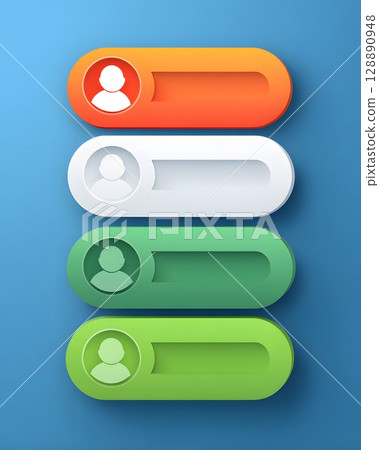 User profile dropdown menu 128890948