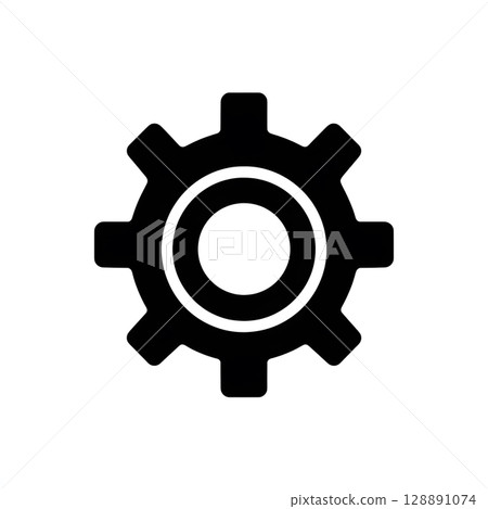 Settings gear icon vector 128891074