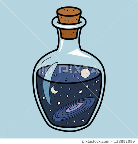 Galaxy in a Bottle , Cosmic Imagination Captured in Glass Galaxy in a Bottle , Cosmic Imagination Captured in Glass 128891099