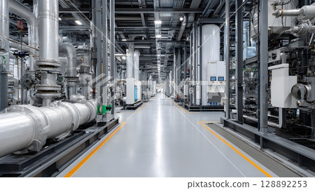clean industrial corridor integrating hydrogen-powered systems 128892253