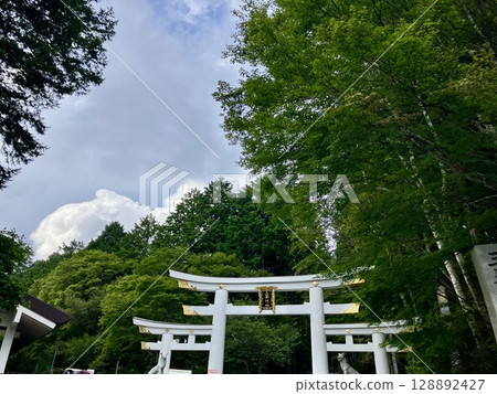 三鷹神社的三個鳥居 三鷹神社的三個鳥居 128892427
