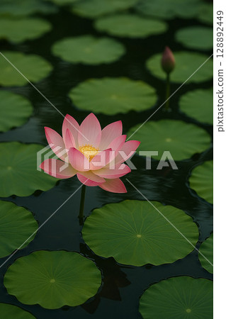 蓮花浮出水面 128892449