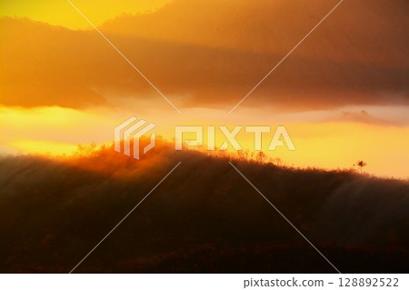 汐折峠瀑布雲 128892522