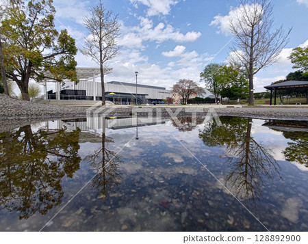 Gunma Prefecture Ota City Sports Park Arena after the rain 128892900