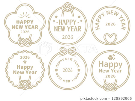 新年賀卡文字設計2026年馬年英文版 128892966