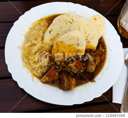 Moravsky vrabec, typical czech dish Moravsky vrabec, typical czech dish 128893309