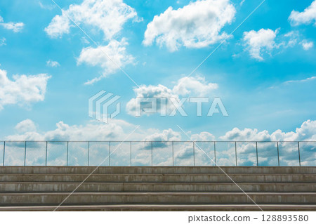 Stairs looking up to the sky 128893580