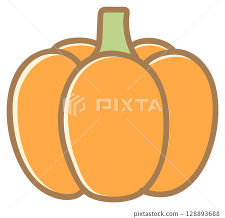 hand drawn style cute pumpkin 128893688