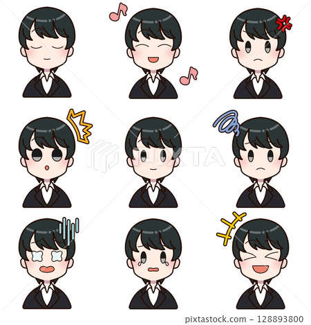 穿西裝的女性臉部表情第 3 組 128893800