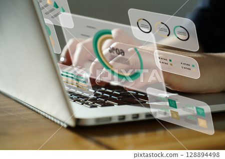 企業管理與分析圖片素材 128894498