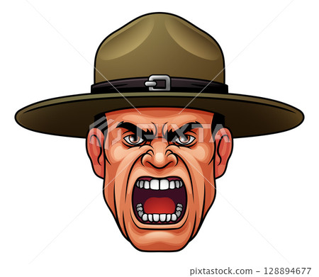 Drill Instructor Sergeant Bootcamp Army Soldier 128894677