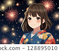 抬頭看煙花的女人 128895010