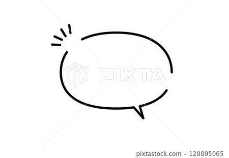 Simple and cute handwritten speech bubbles 128895065