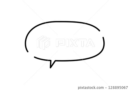 Simple and cute handwritten speech bubbles 128895067