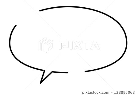 Simple and cute handwritten speech bubbles 128895068