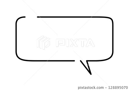 Simple and cute handwritten speech bubbles 128895070
