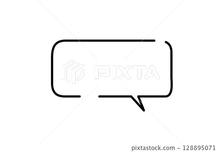 Simple and cute handwritten speech bubbles 128895071